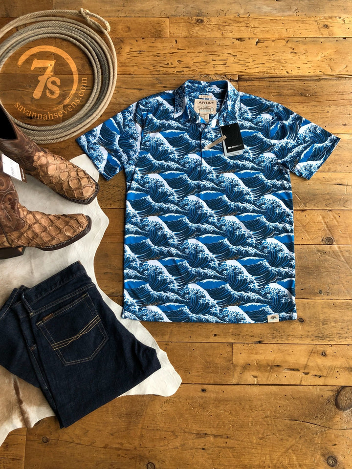 Paniolo Wave Rider Ariat Men's Polo