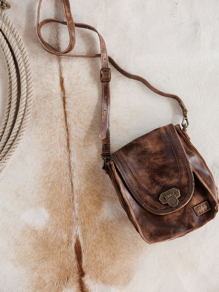 Paola Chocolate Leather Belt Bag