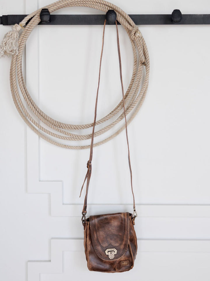 Paola Chocolate Leather Belt Bag