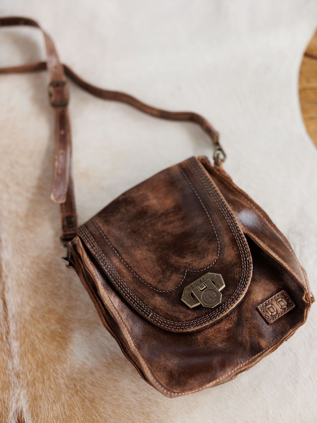 Paola Chocolate Leather Belt Bag