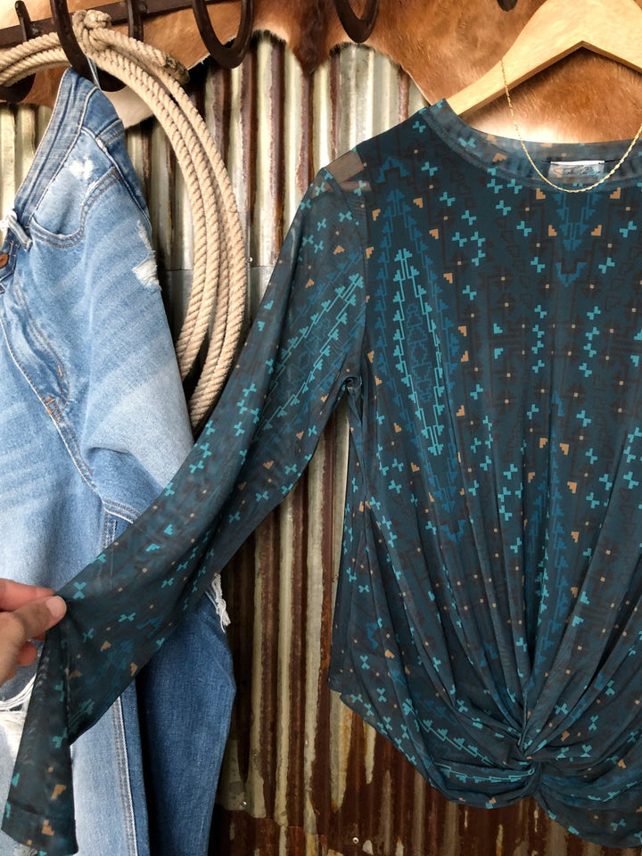 Paola Southwest Front Knot Top