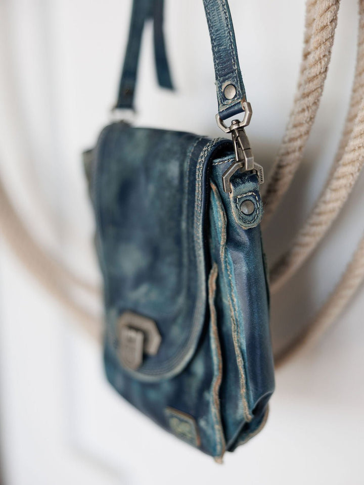 Paola Teal Leather Belt Bag