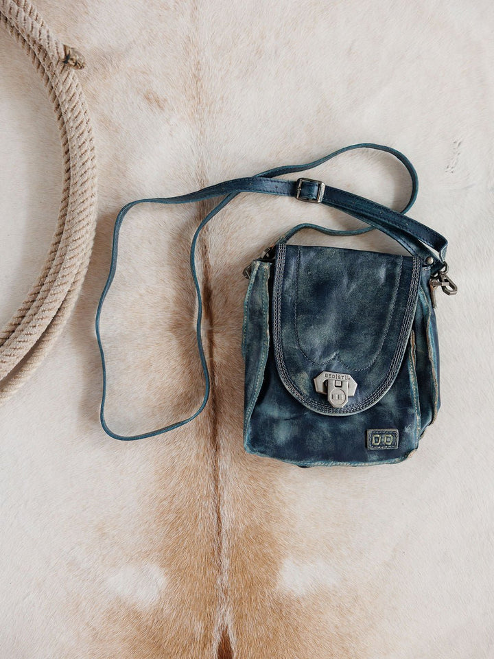 Paola Teal Leather Belt Bag
