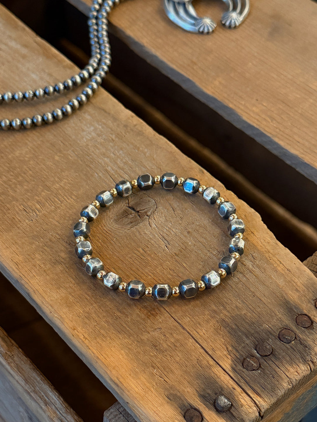 Pecos Navajo Box Bead Bracelet