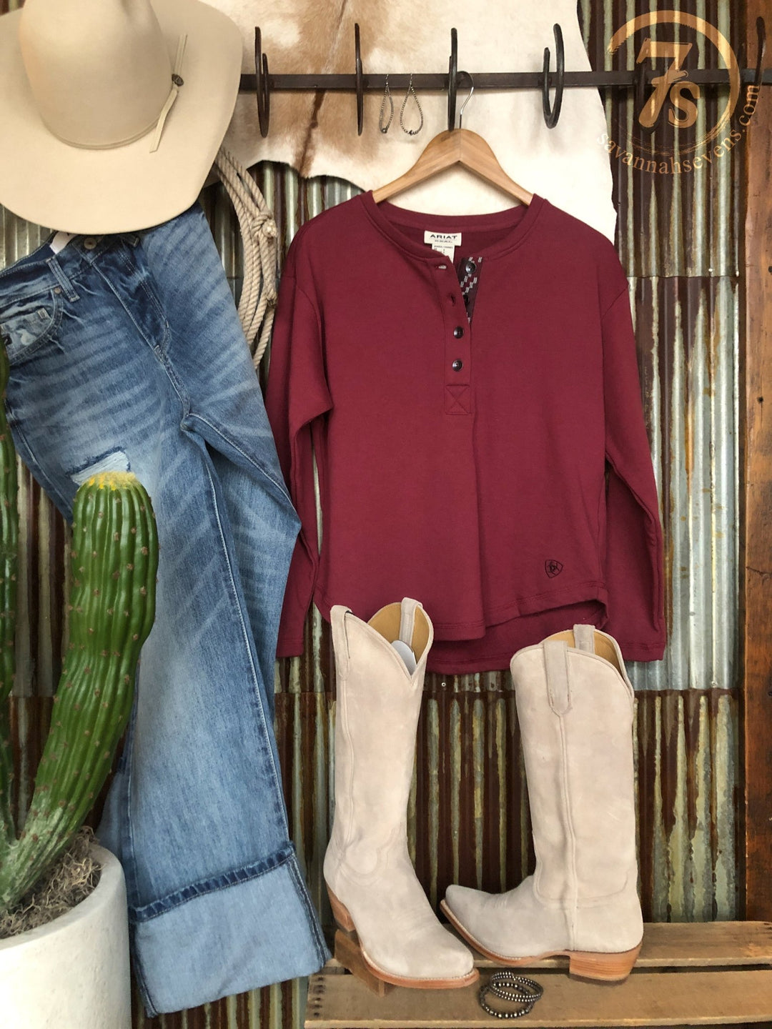 Perrinton Brick Henley Top