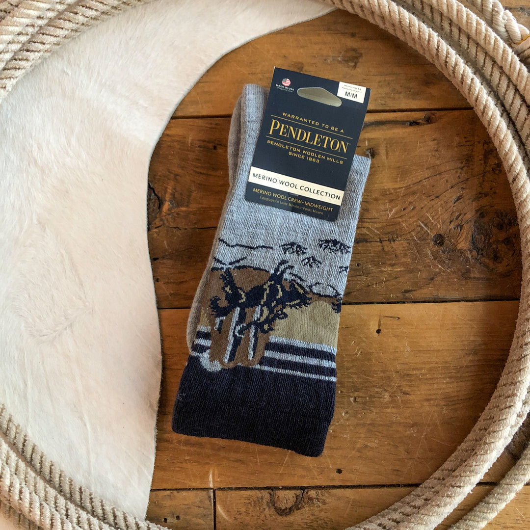 Cowboy Pendleton Crew Sock