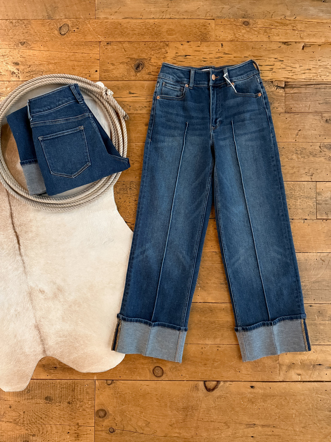 The Conway High Rise Slim Wide Leg Jean