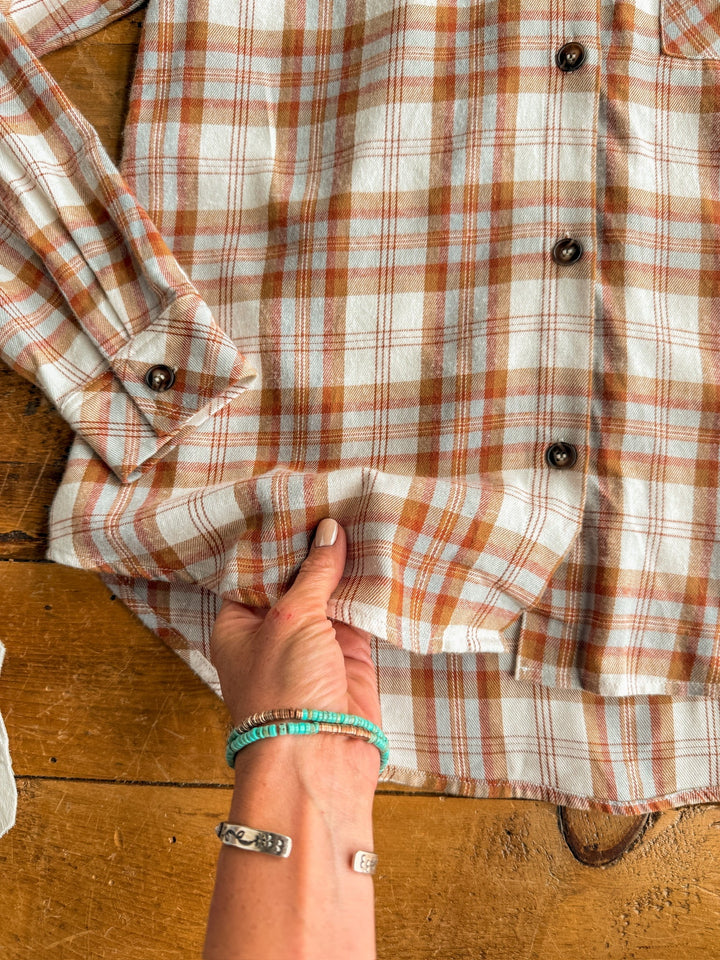 Plainview Flannel Button Up Top