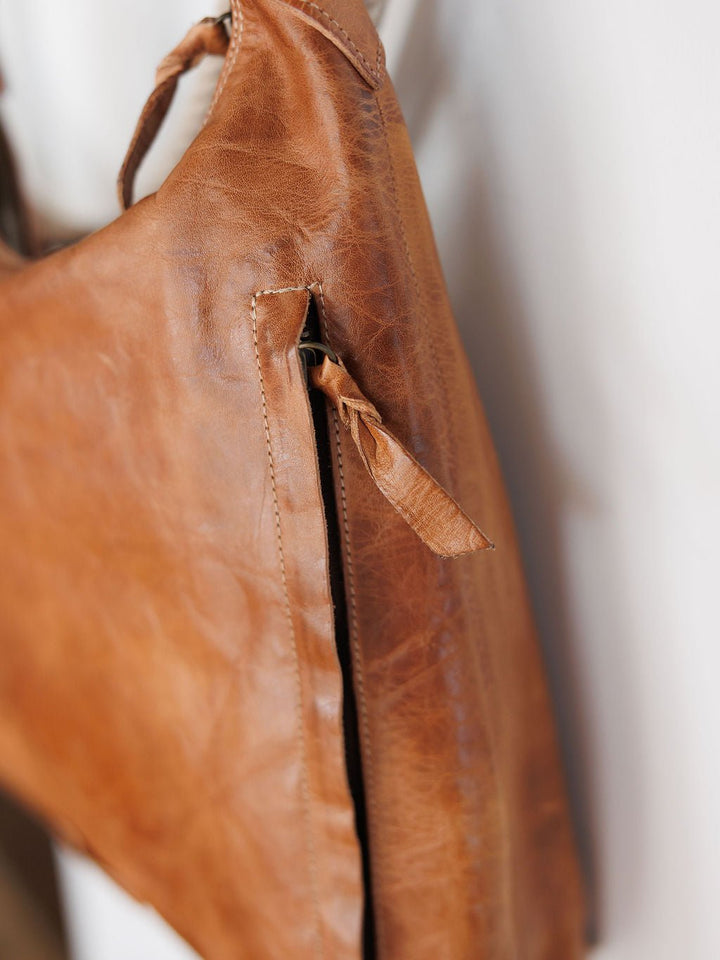 Pomeroy Tan Leather Handbag