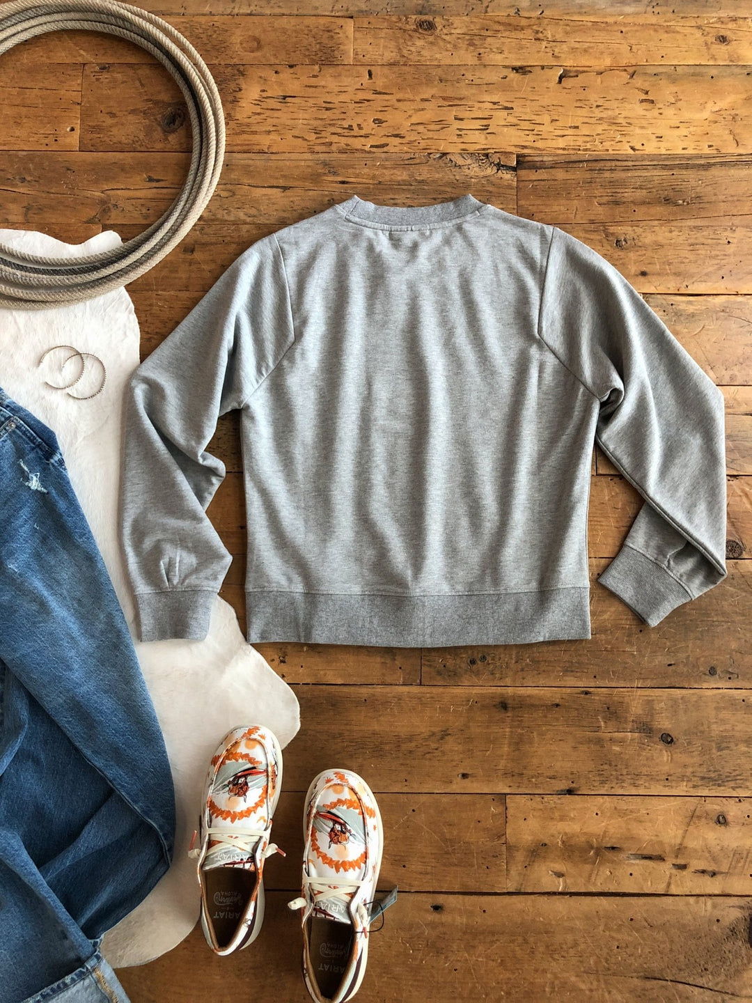 Powell Ariat Grey Pullover