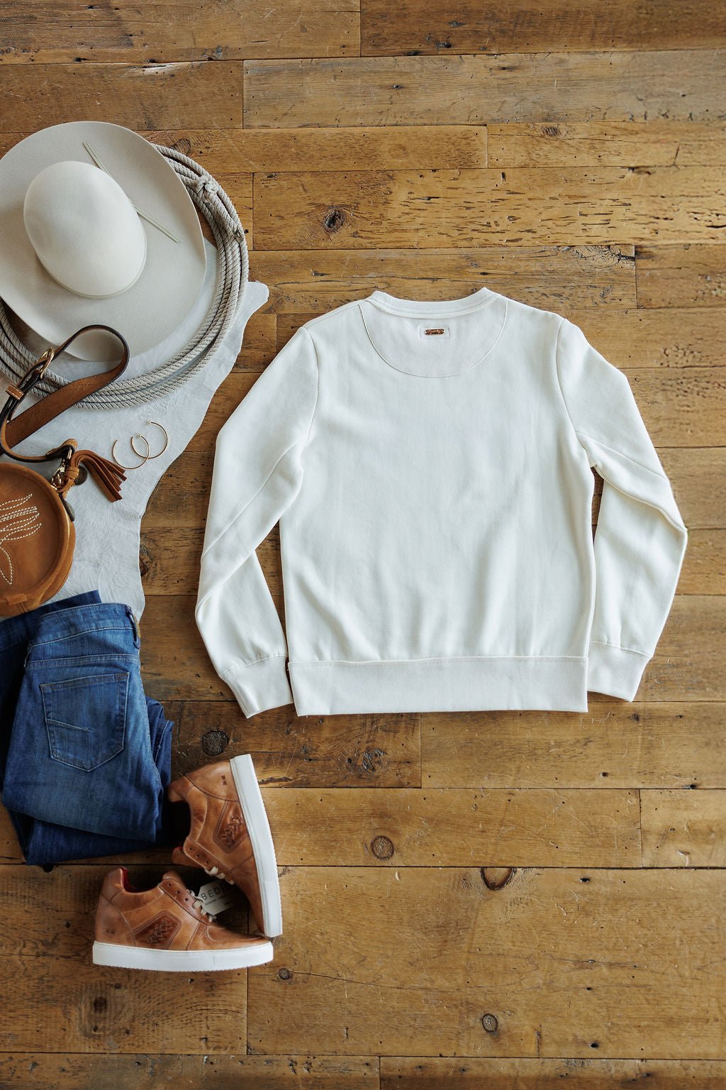 Punchy Cream Embroidered Pullover
