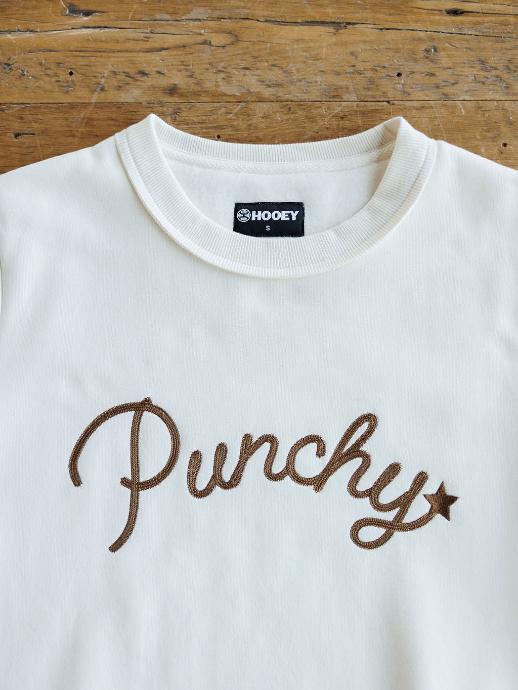 Punchy Cream Embroidered Pullover