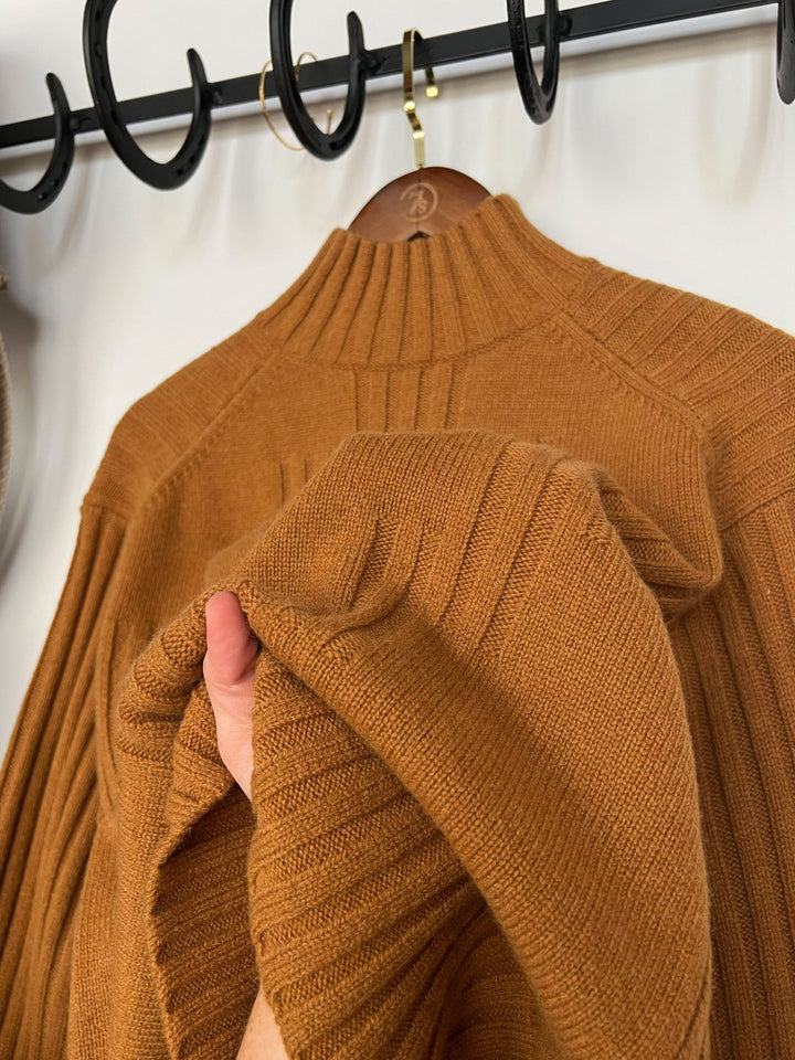 Quinby Pendleton Caramel Wool Sweater