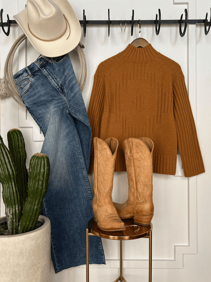 Quinby Pendleton Caramel Wool Sweater