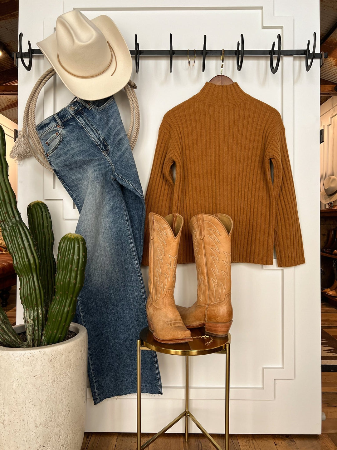 Quinby Pendleton Caramel Wool Sweater
