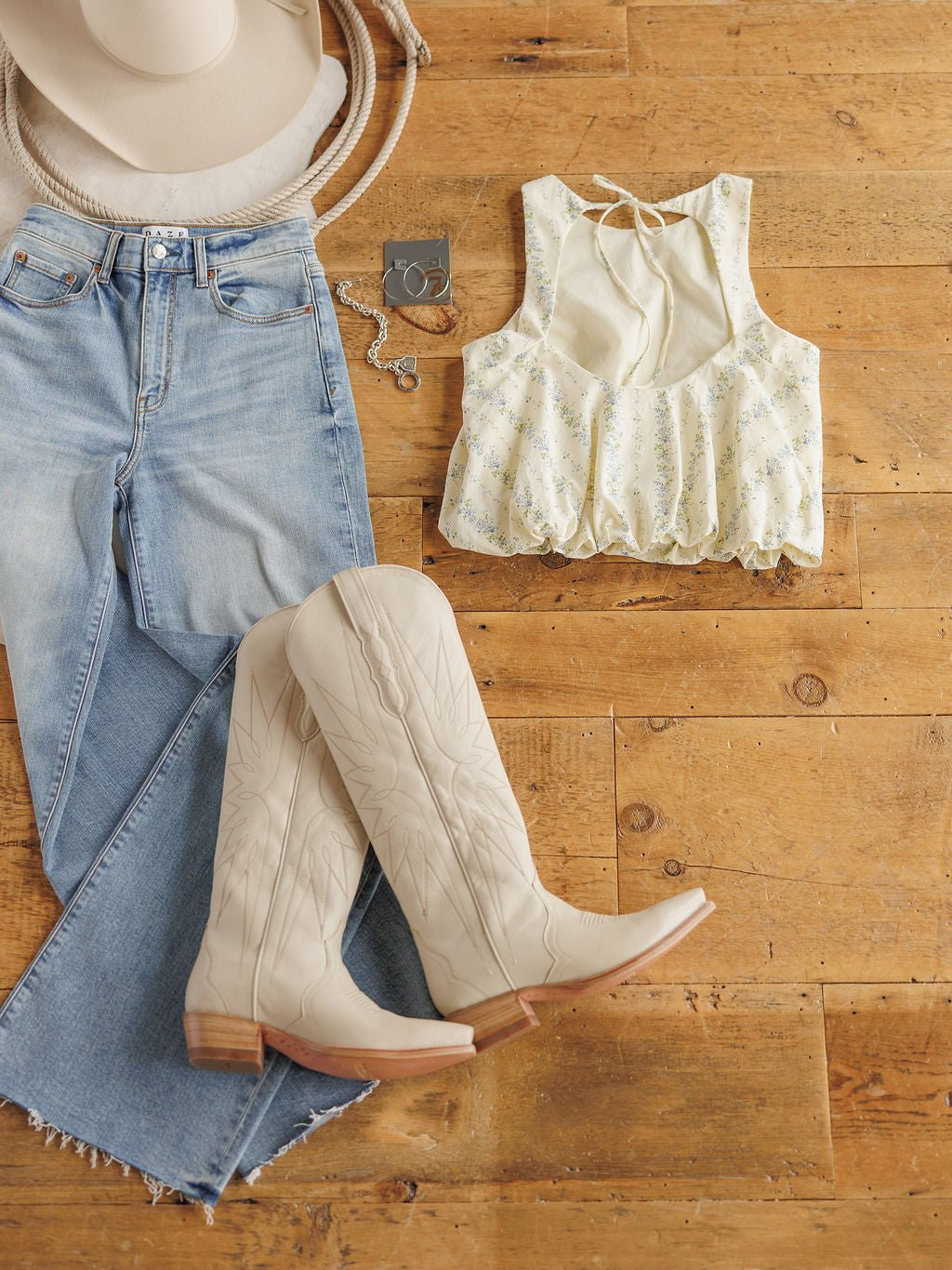 Quinlan Cream Floral Top
