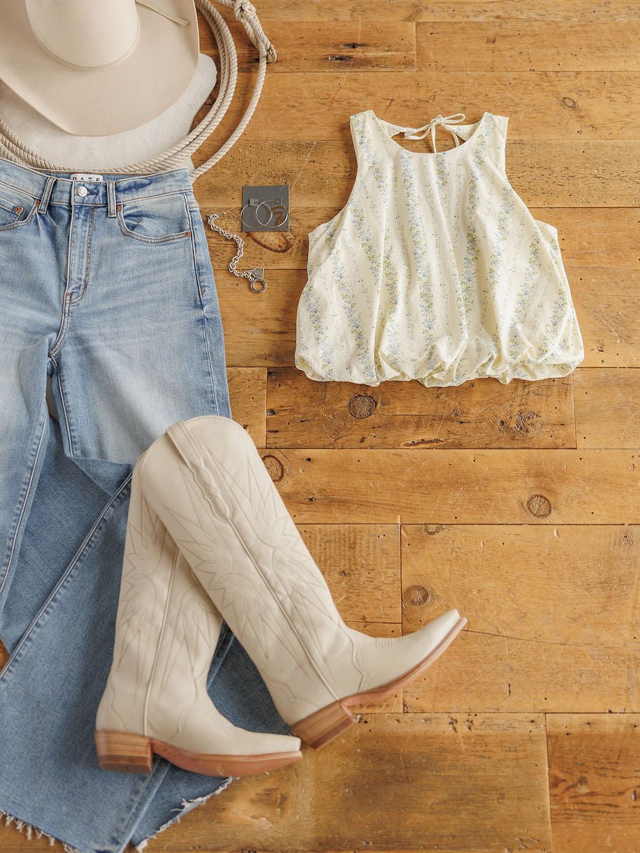 Quinlan Cream Floral Top