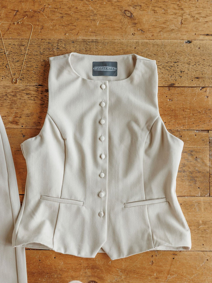 Raleigh Natural Vest & Pants Set