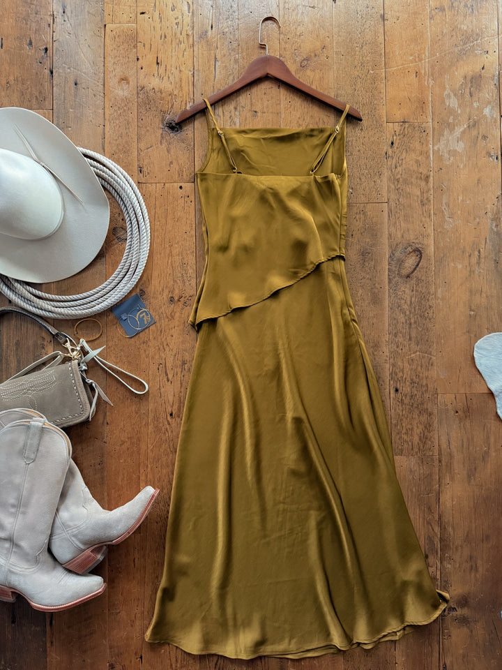 Ramona Olive Chartreuse Sleeveless Dress