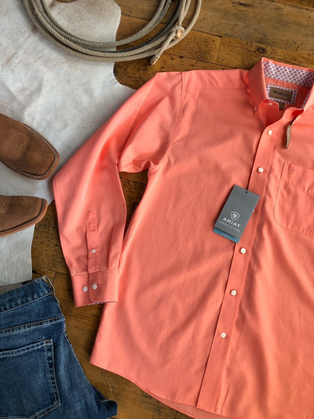 Rawlins Ariat Men's Coral Button Up