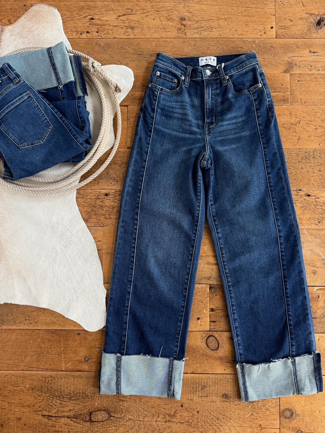 Rendon High Rise Slim Wide Leg Jean