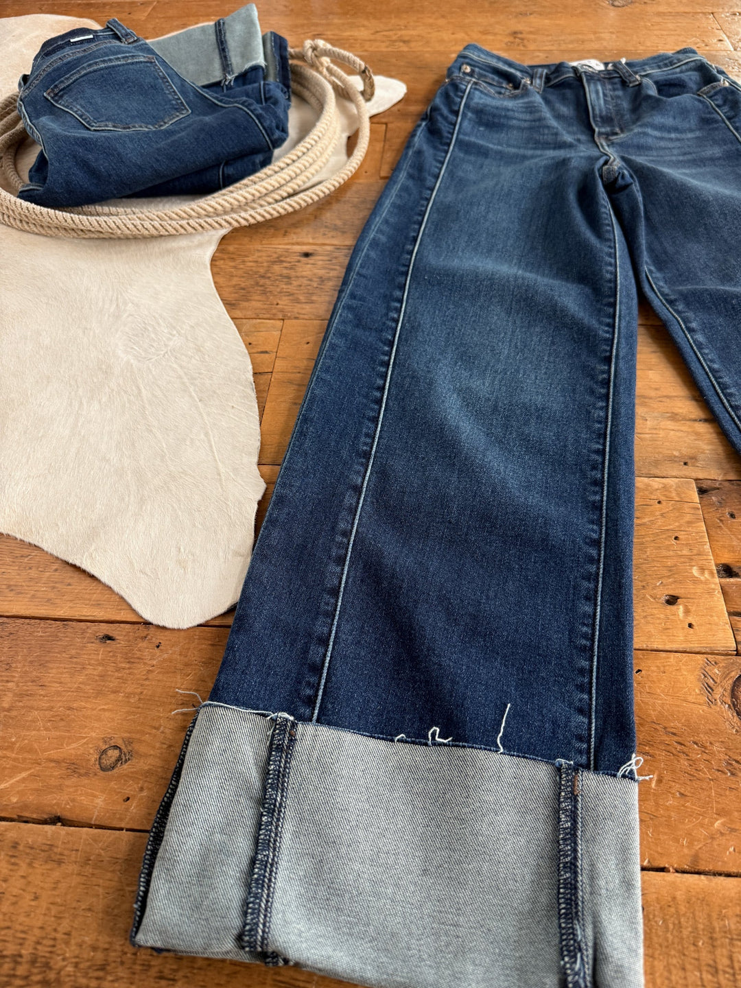 Rendon High Rise Slim Wide Leg Jean