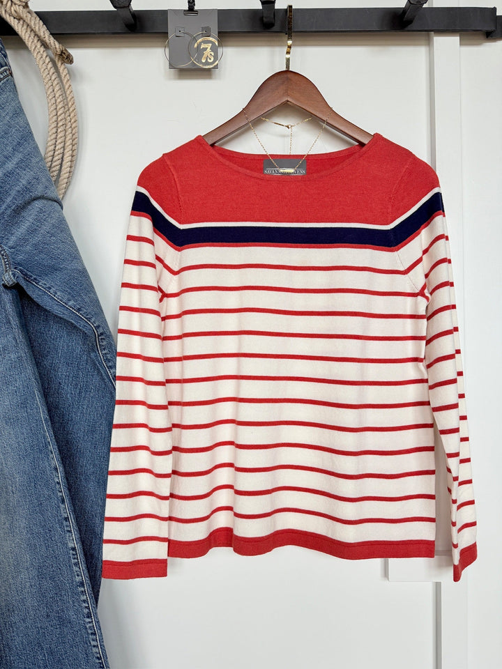 Riverton Striped Knit Top
