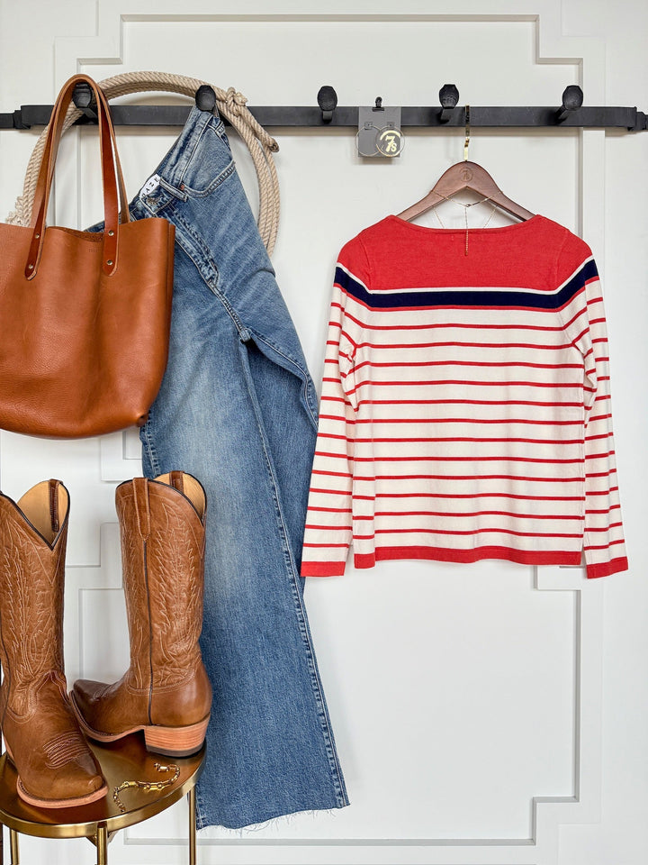 Riverton Striped Knit Top