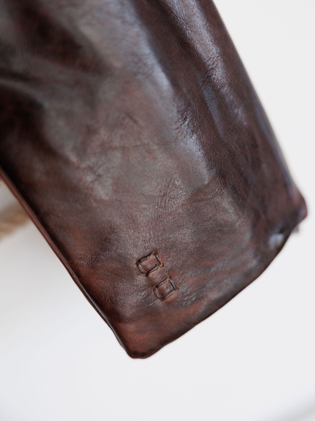 Roca Chocolate Leather Wristlet