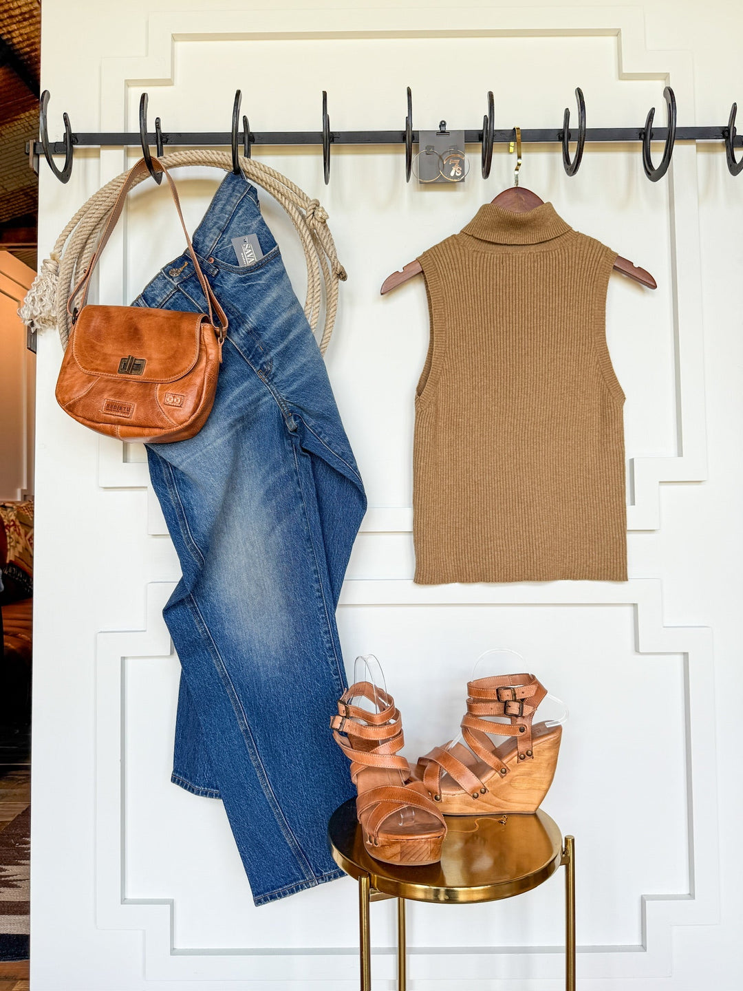 Rotan Maple Ribbed Turtle Neck Sleeveless Top