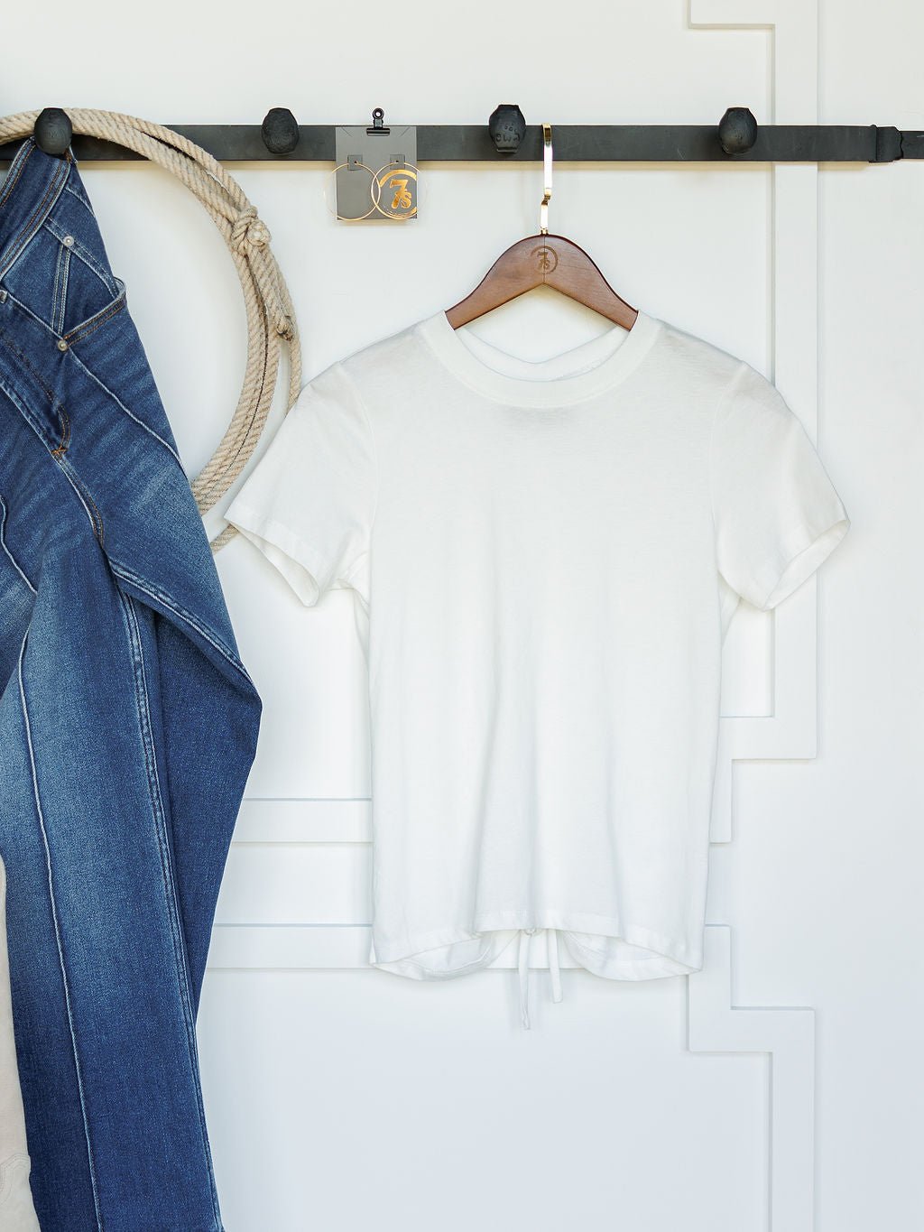 Ruskin White Cinch Back Top