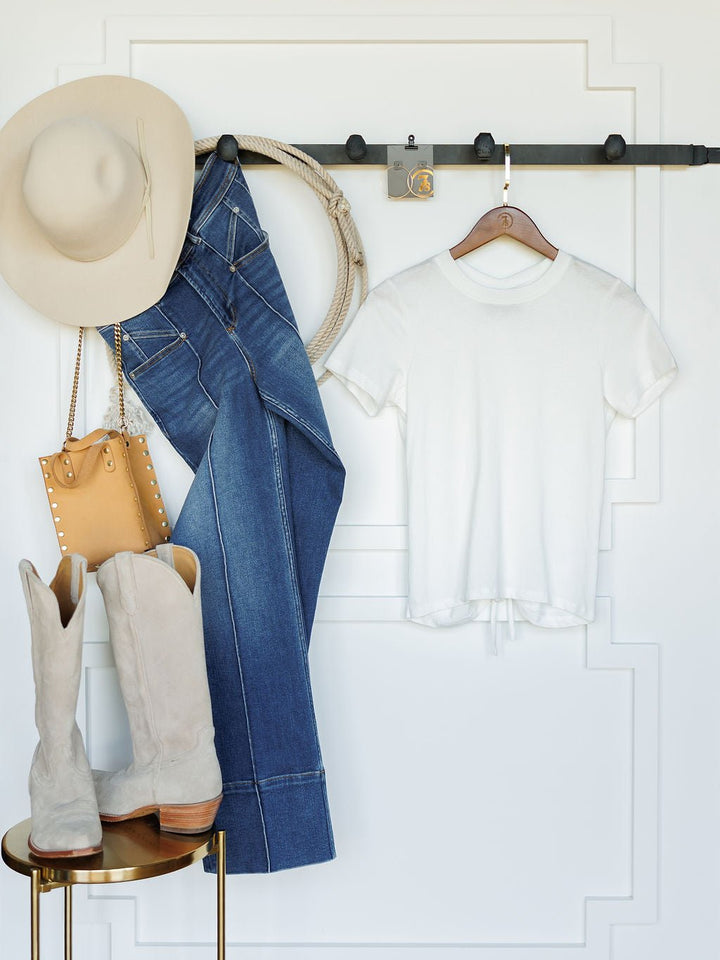 Ruskin White Cinch Back Top