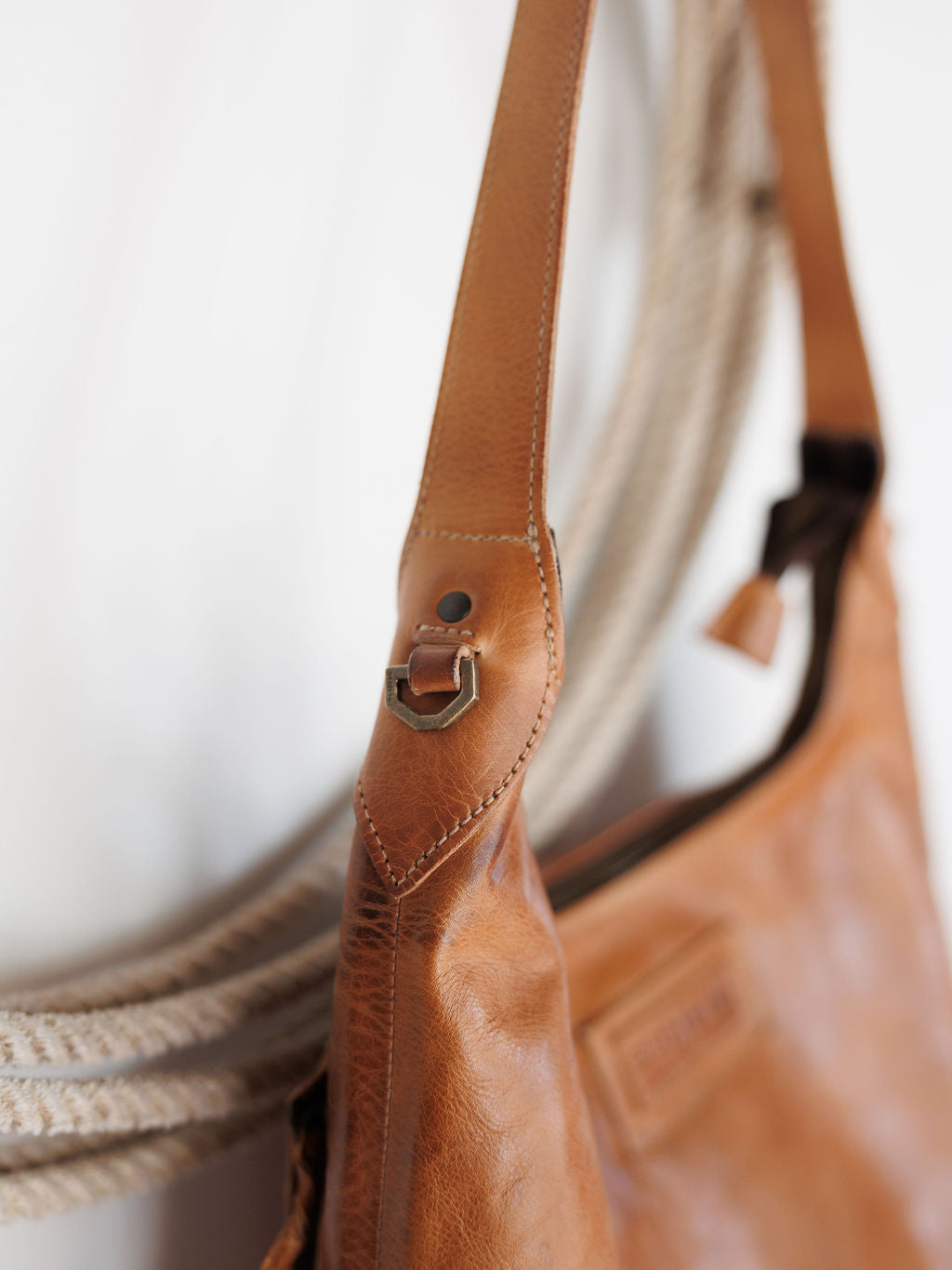Pomeroy Tan Leather Handbag