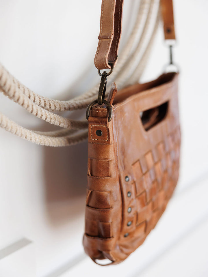 Minneola Woven Leather Handbag