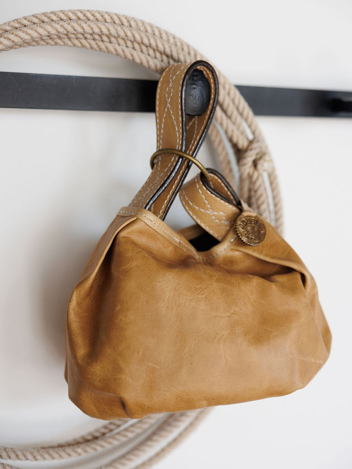 Tijeras Camel Leather Handbag