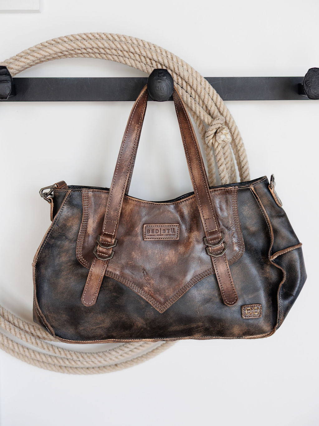 Barstow Black/Brown Leather Handbag