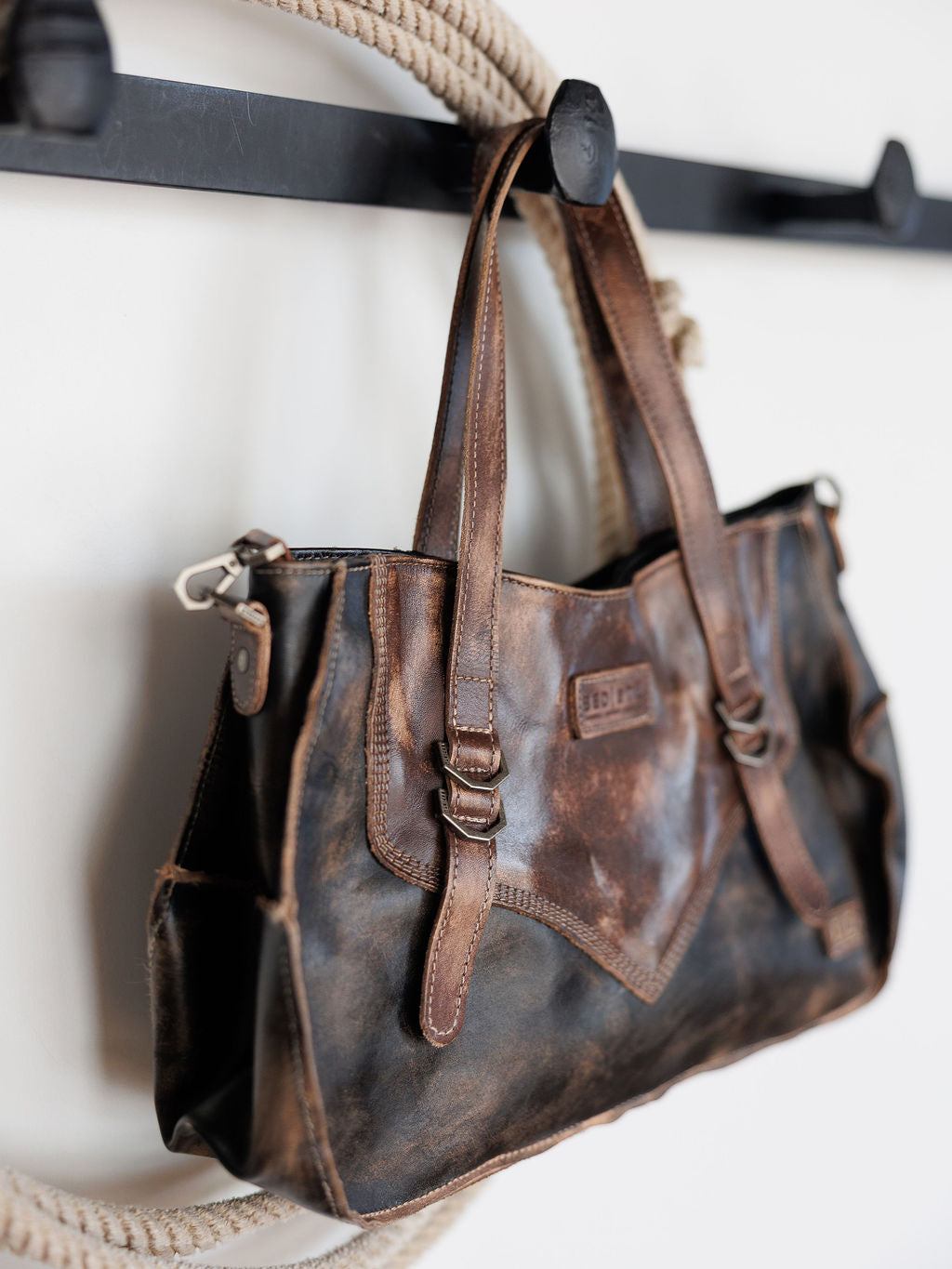 Barstow Black/Brown Leather Handbag