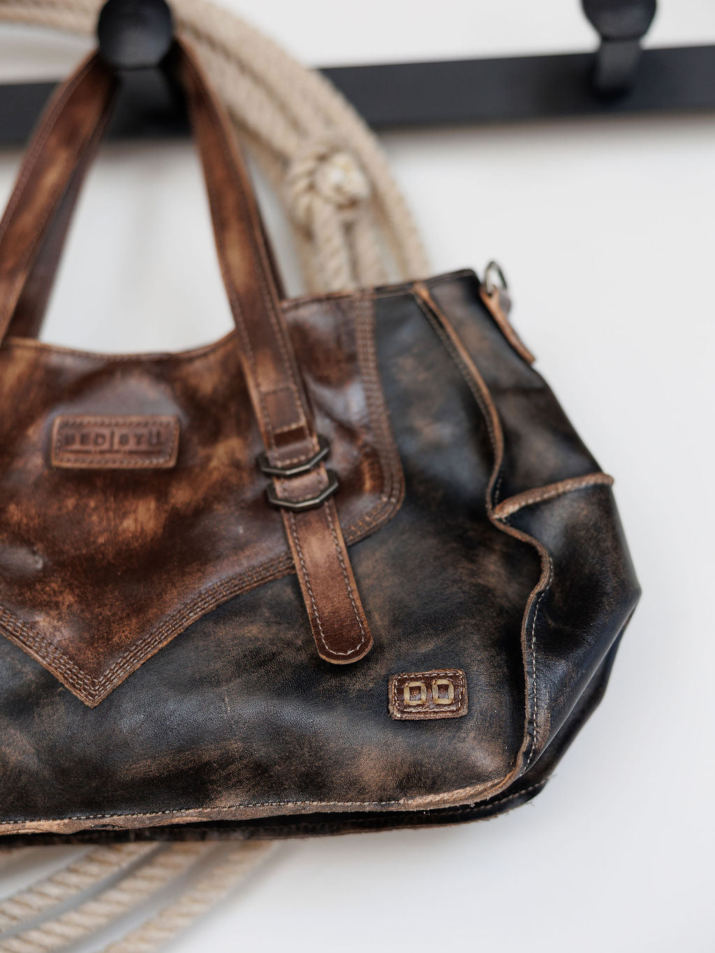 Barstow Black/Brown Leather Handbag