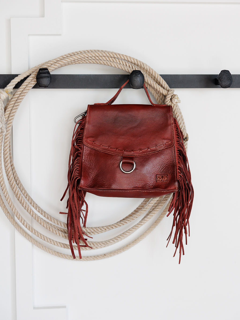 Toleson Dark Red Leather Handbag