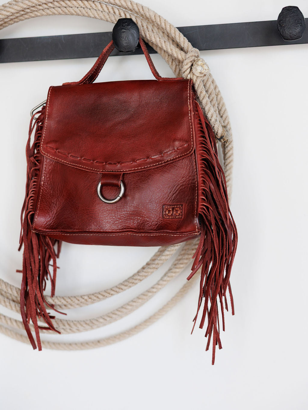 Toleson Dark Red Leather Handbag