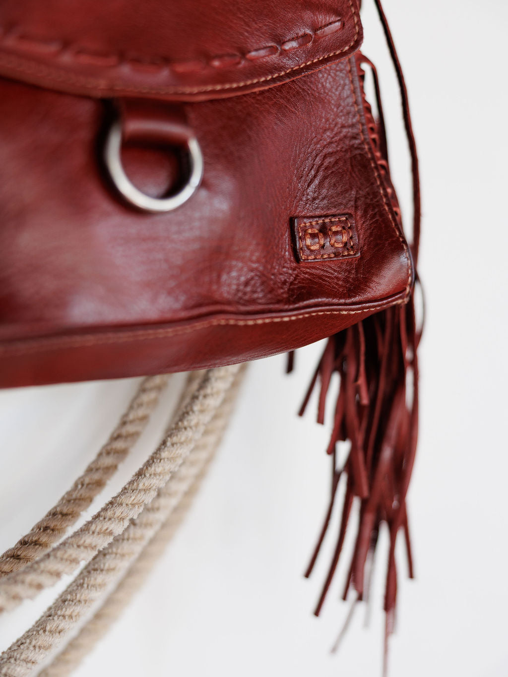 Toleson Dark Red Leather Handbag