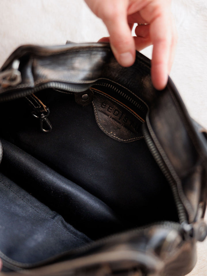 Socorro Tobacco Smoke Leather Handbag