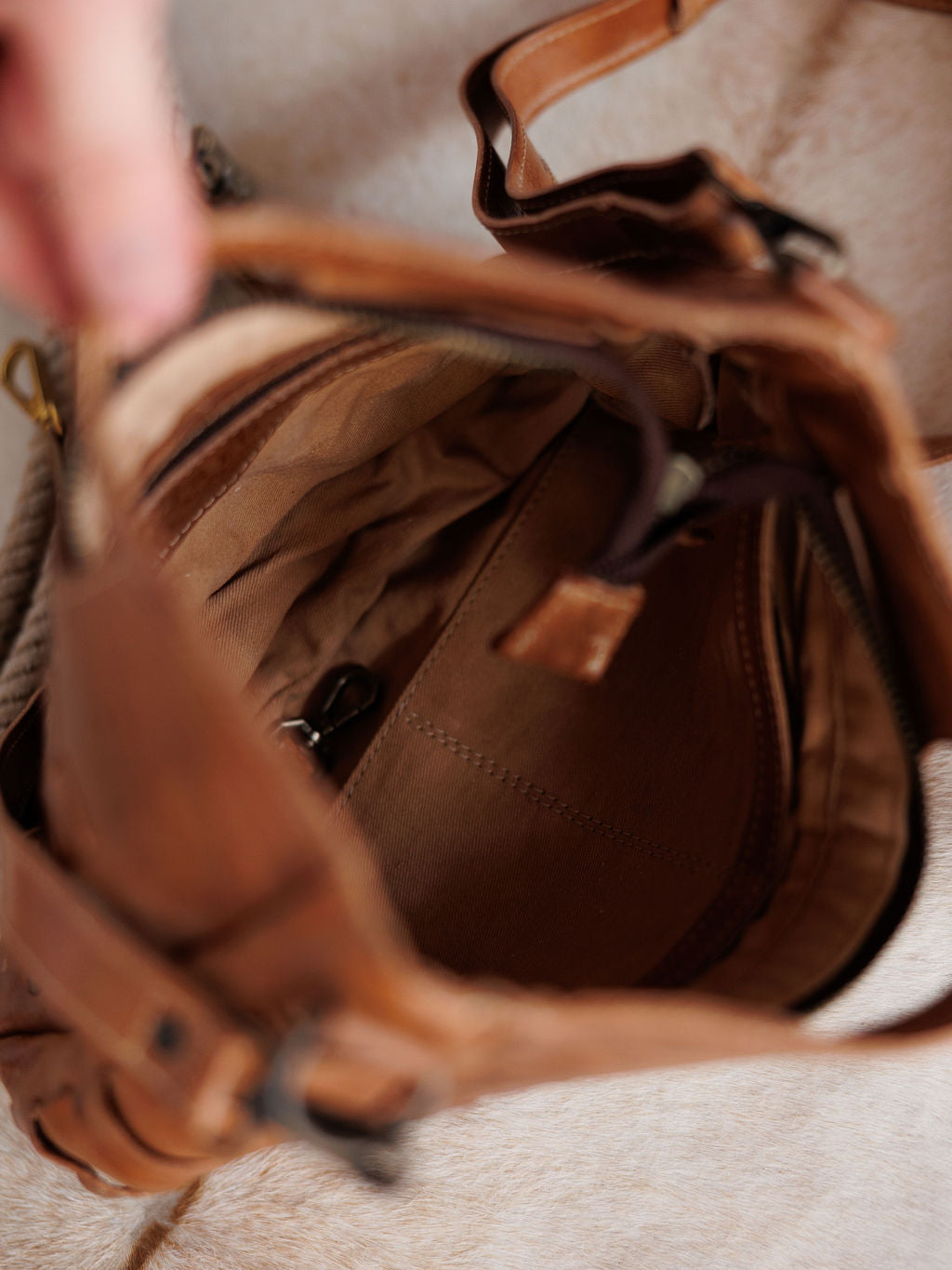 Minneola Woven Leather Handbag