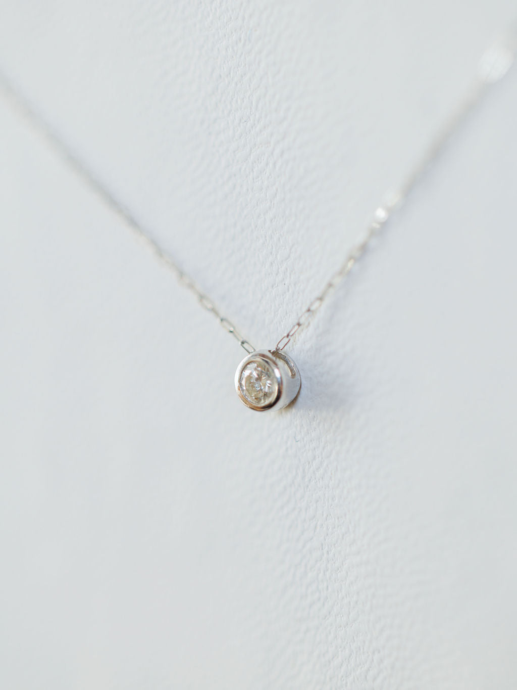 Petite Diamond Necklace {White Gold}