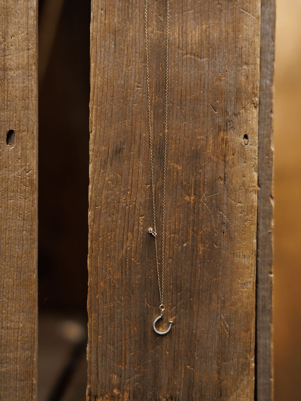 Diamond Horseshoe Necklace