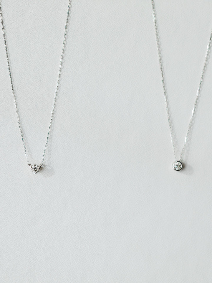 Petite Diamond Necklace {White Gold}