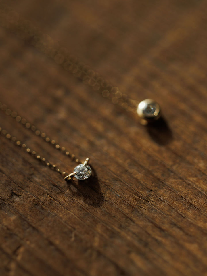 Petite Diamond Necklace {Gold}