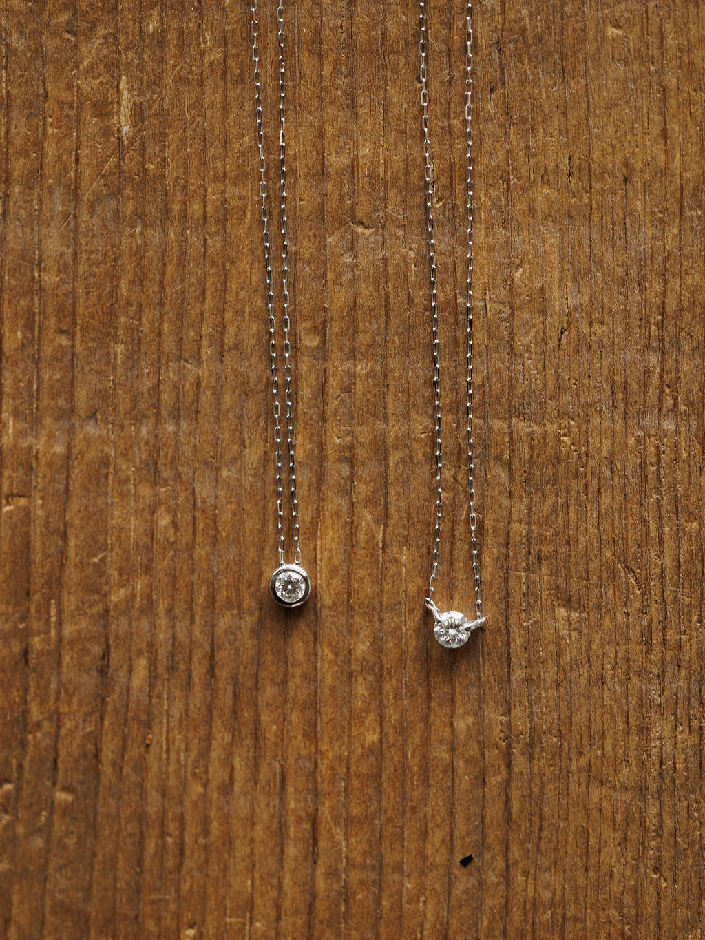 Petite Diamond Necklace {White Gold}