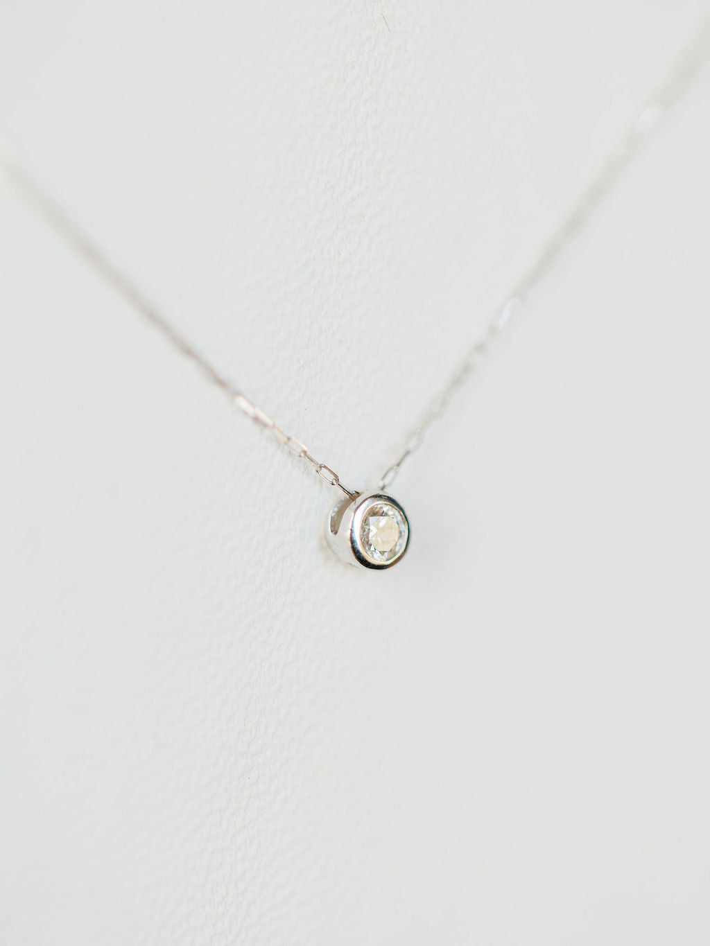Petite Diamond Necklace {White Gold}