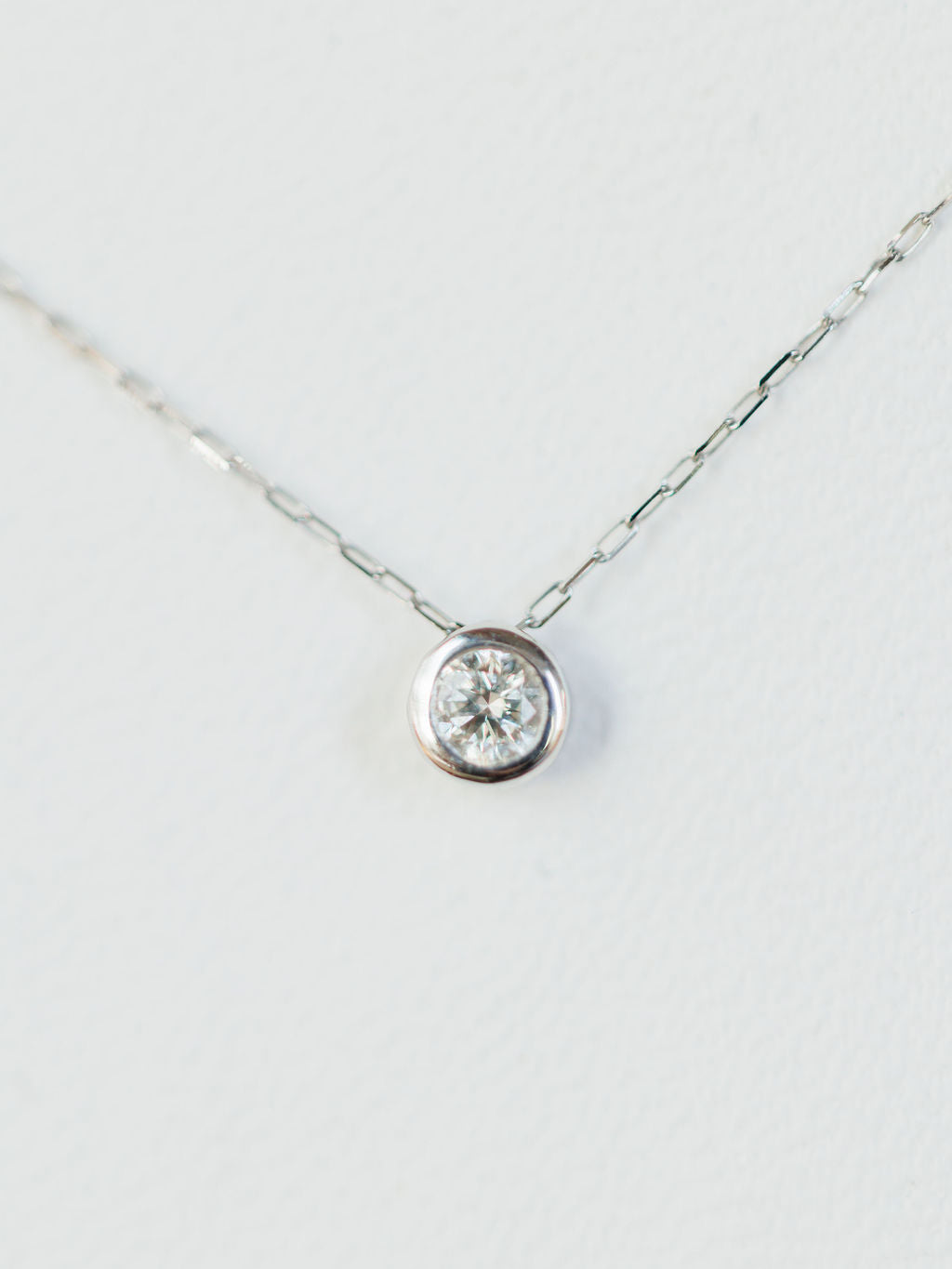 Petite Diamond Necklace {White Gold}